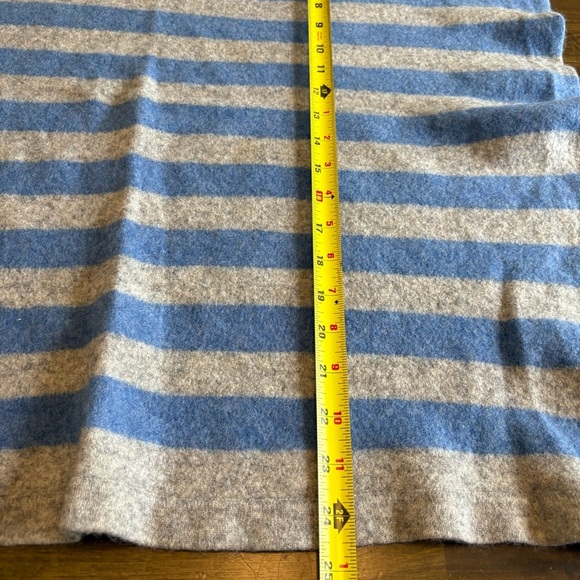 WHITE+WARREN BABY blanket Blue Gray Striped See description - Picture 5 of 7